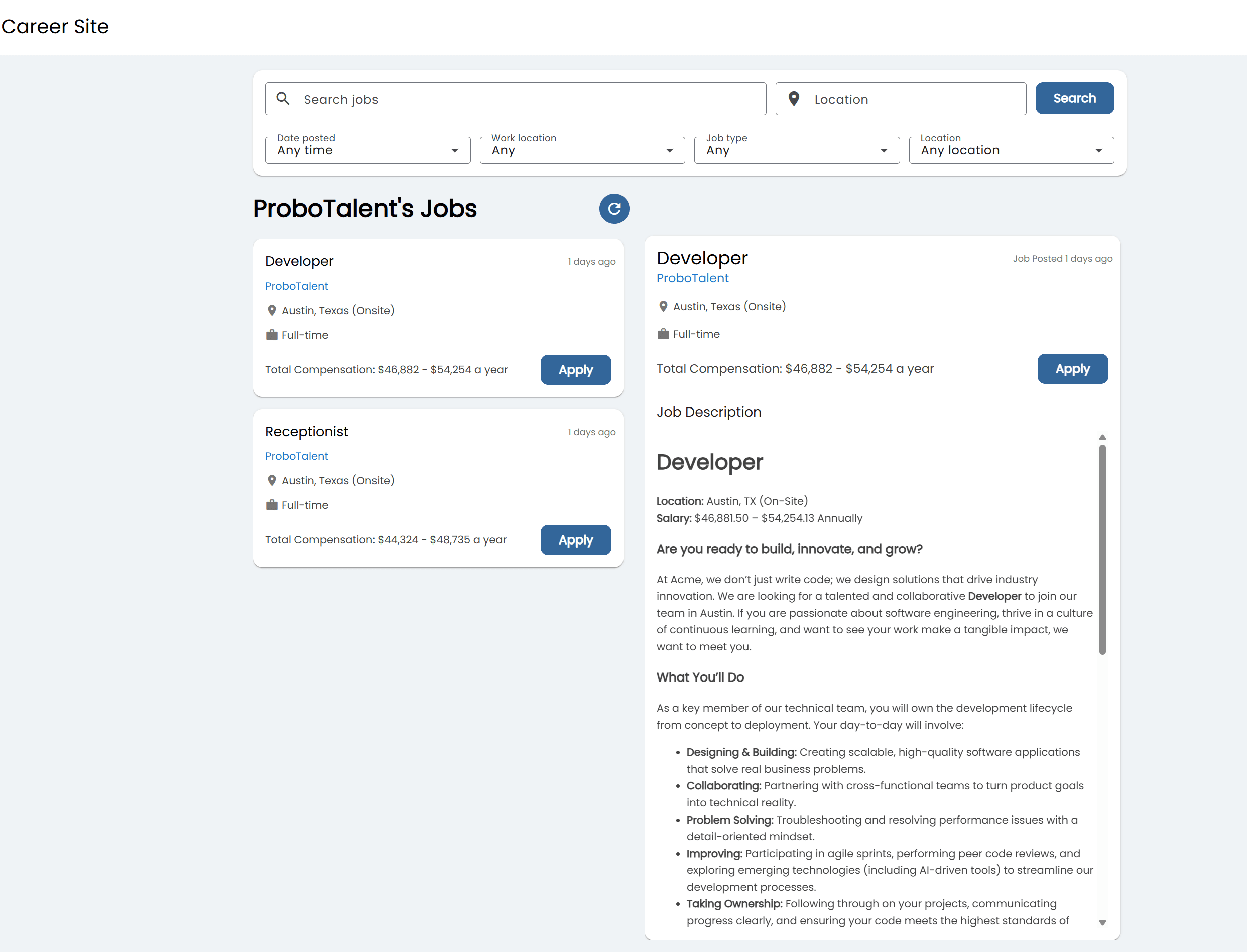 Career Site - Sourcing and Job Distribution