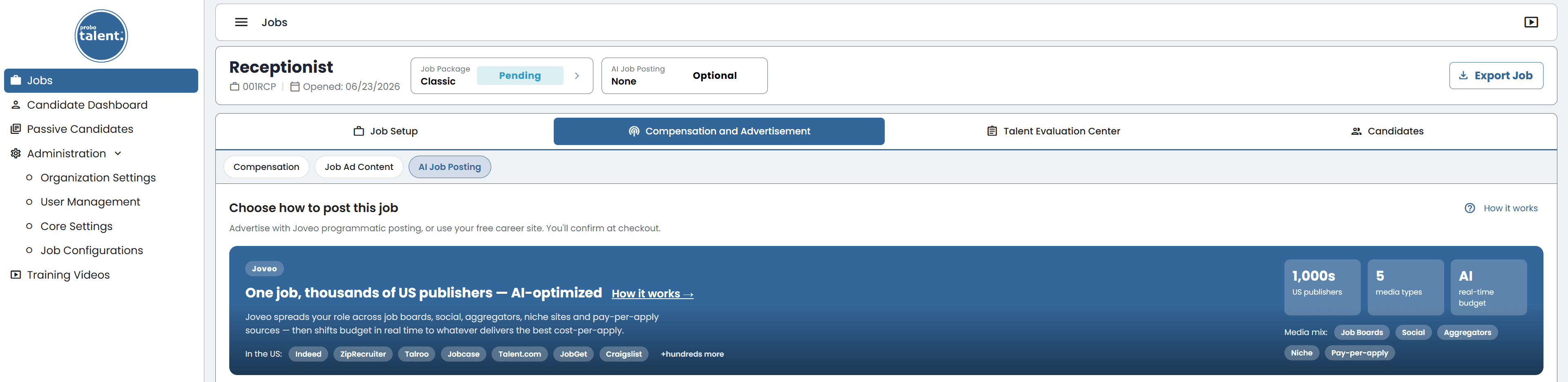 Programmatic Job Posting with Joveo